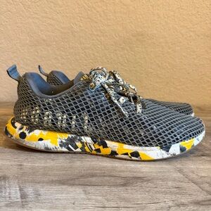 NOBULL Artists for Humanity Mesh Runner shoes Gray Yellow Mens 13